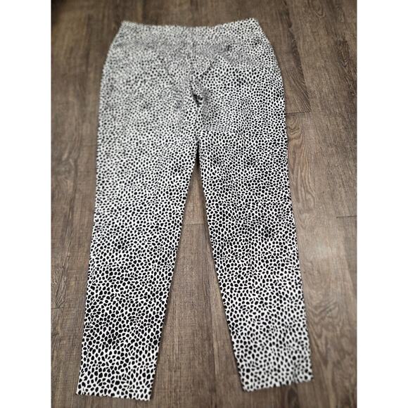 Versona NWT Modern Pull On Pant Elastic Waist Pant Black White Pattern 12 - Picture 6 of 6